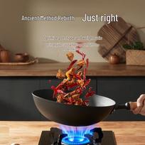 COOKER KING Traditional Cast Iron Round Bottom Wok