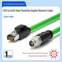 Hengtong Bell M12 to RJ45 Industrial High-Flex Ethernet Cable 10m