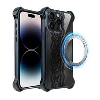 Etui Do Iphone 14 Pro Max Ibizu Dropguard Ultra Z Magsafe, Midnight, Ornamentowa Koronka