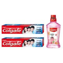 Colgate Oral Care Set: High Calcium Toothpaste & Fruit Mouthwash