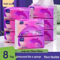 Hello Duck Dolphin Style Tissues - 400 Sheets Family Pack Napkin Paper Tissue