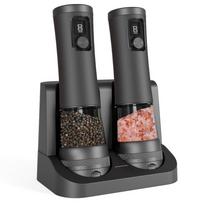 Adjustable Coarseness Electric Pepper Salt Grinder Set Pepper Salt Mill  Kitchen Gadgets