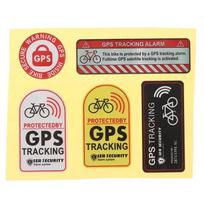5Pcs/set GPS Tracking Alarm Sticker Motorcycle Anti-Theft Warning Sticker Tracking Reflective Waterproof Paster Bike Accessories