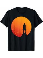 Space Astronaut Rocket Interstellar Launch Ship Alien UFO T-Shirt S