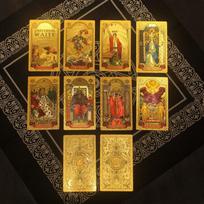 Taro Rider Auksinė folija Taro kortos Visas anglų kalbos leidimas Magician Tarot Deck stalo žaidimas