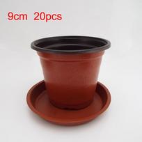 20 vnt. mini vazono auginimo dėžutė plastikinis apvalus gėlių vazono padėklas Augalų auginimo laikiklis medelyno vazonas sultingiems įrankiams 9cm-20pcs