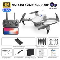 E88Pro RC Drone 4K Professinal su 1080P plataus kampo HD kamera sulankstoma RC malūnsparniu WIFI FPV aukščio laikymo dovanų žaislas balta