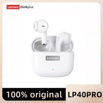 Originalios Lenovo LP40 Pro TWS ausinės belaidės Bluetooth 5.1 sportinio triukšmo mažinimo ausinės Touch Control 250mAH ausinės balta