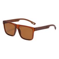Retro UV-proof Bamboo Square Sunglasses for Men Polarized UV400 Fashion Sunglass Mirror Sport Sun Glasses Driving Oculos blue