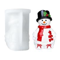Snowman Candle Silicone Mold Multipurpose Silicone Mould for Making Candle Soap Holiday Decoration Epoxy Resin 1