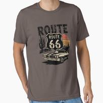 Vintažiniai maršruto 66 „The Mother Road“ JAV greitkelio ženklu marginti marškinėliai vyrams, didelis dydis, suaugusiųjų viršutiniai drabužiai S-6XL S