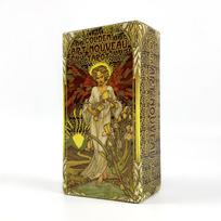 Auksinis Art Nouveau Tarot Denis 78 Kortelės Klasikinės Okultinės Pranašystės Tarot Kortelės Pradedantiesiems, Party Žaidimai Šeimai auksas