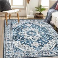 Boho Entry Throw Rug Vintage Oriental Medallion Carpets for Living Laundry Room Non Slip Sofa Bedroom Floor Mat Home Decor 40x60cm