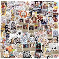 100pcs One Piece Luffy Animes Cartoon Graffiti Stickers Phone Guitar Laptop Notebook Suitcase Cup Waterproof Sticker Decals Toys