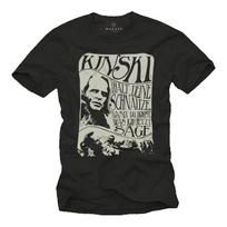 26 juokingi pasakymai vyriški marškinėliai su Klaus Kinski - Linksmi vyriški kultinių filmų marškinėliai - Unisex marškinėliai M gray