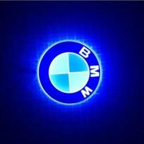 4D šviečiantis logotipo žibintas, modifikacija BWM priekiniams ir galiniams žibintams, dekoracija BMW 1 serijai, 3 serijai, X1, X3, X5 logotipui 8.2cm-1pcs mėlyna