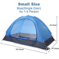 1-4 Person Portable Tent Instant Set up Tent Fully Automatic Pop-Up Quick Shelter Outdoor Travel Hiking Waterproof Camping Tent 1-2person  Blue