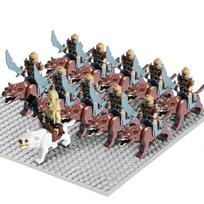 Viduramžių demonų karalystės Warg Varg orkų kareivis VS Uruk-hai Azog figūrėlės Kūrybiškas karo žirgas Briedis Šernas Vilkas PASIDARYK pats kaladėlės žaislai vaikams