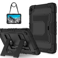 Dėklas Samsung Galaxy Tab A11+ A11 Plus 2025 11'' SM-X230 SM-X235, tvirtas šarvuotas stovas, planšetinio kompiuterio dangtelis su dirželiu Tab A11 Plus 11inch