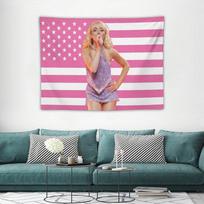 Sabrina Carpenter Music Tapestry Flag Wall Hanging Poster for Bedroom Dorm Fan Birthday Gift with Free Installation Kit 74x94cm(29x37in)