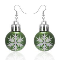Christmas Snowflake Star Ball Shaped Bulb Earrings Hook For Women Ear Dangle Drop Xmas Fashion Party Jewelry Gift