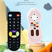 Teether Baby Tv Remote Control Shape Silicone Molar Stick Safe Material Gum Pain Relief Teething Toy Kid Sensory Educational Toy