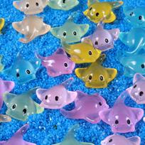 Luminous 5/10Pcs Mini Resin Devil Ray Glow In The Dark Tiny Animals Figures Diy Crafts For Fairy Garden Micro Landscape