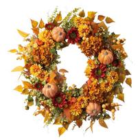 Fall Pumpkin Wreath Berry Wreath Fall Front Door Wreath artificial wreath Halloween decoration Thanksgiving Festive Party Supply