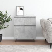 Vidaxl Komoda, Szarość Betonu, 60X35X70 Cm, Materiał Drewnopochodny