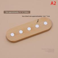 Wood Magnetic Nail Holder False Nail Tip Practice Stand Nail Art Display Manicure Tool for Salon Home Beginner Practice