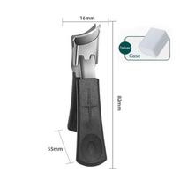 Stainless Steel Slanted Nail Cutter Large Opening Anti-Splash Toe Nail Trimmer For Thick & Hard Nails