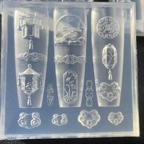 Vintage Porcelain Vase 3D Silicone Nail Mold DIY Nail Art Charms Stamping Decor Manicure Tool