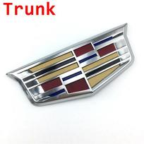 21x9cm Car Front Grille Emblem Sticker for Cadillac XTS XT5 XT6 ATSL Auto Tailgate 14.5x5.6cm Trunk Badge Modifiction Decals