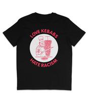Love Kebabs Hate Racism - Colours - Organic T-Shirt Mens Womens Tees Top - Anti Fascist - Punk S