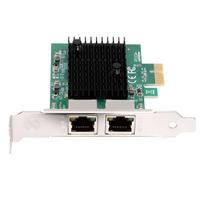 Dual-port 2.5Gbps 2500Mbps - PCI-E PCI Express 1x GBE Gigabit 1000Mbps Ethernet Network LAN Cable Adapter (for Desktop Motherboards)