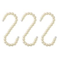 3PCS Rustproof S Shaped Hook Artificial Pearl Hook Hanging Hooks Clothes Hangers  Clothing Store