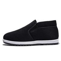 Men's Autumn/Winter Cotton Shoes - Fleece Lined, Thick, Warm, Comfortable Casual Footwear. 39
