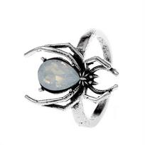 Gothic Punk Black Zircon Animal Spider Finger Rings for Women Creative Vintage Insect Rings Halloween Cool Stuff Party Jewelry
