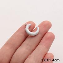 6pcs Personality White Enamel Sun/Moon/Star/Heart Charm Bulk Stainless Steel Pendant Charms For Jewelry Making Keychain Bracelet