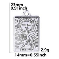 12pcs/Lot Tarot Charm Bulk Pendants For Jewelry Making Supplies The Lovers/Wheel Of Fortune/Star/Moon/Word Charm DIY Accessories