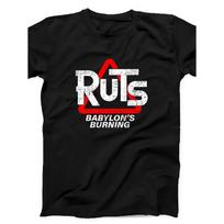 600 The Ruts Babylon'S Burning Punk Rock Music Black T-shirt | Crew Neck, Slight Stretch Fabric, Regular Fit, Casual Style, Print Pattern, Perfect S