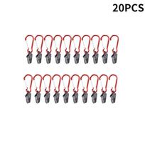 20-50pcs Portable Tent Awning Fixing Clamp Grip with Carabiner Hook Windproof Tarpaulin Plastic Wind Rope for Outdoor Camping
