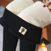 Women's High Waist Fleece-Lined Skinny Pants for Winter Sports, Fitness, and Yoga - Stay Warm and Comfortable During Workouts S