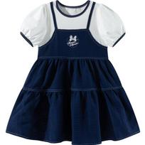 Disney Girls' Faux Two-Piece Puff Sleeve Princess Dress 120/60