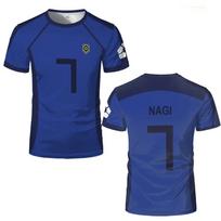 Anime Japanese Anime Isagi Yoichi Football Jersey T-shirt Cosplay Hyoma Chigiri Meguru Bachira Tee Original Children Clothes 110
