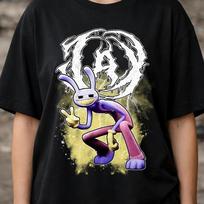 Nuostabus skaitmeninis cirkas Jax marškinėliai vyrams ir moterims vasariniai medvilniniai Y2K drabužiai apvalia kaklo iškirpte trumpomis rankovėmis T-shirt S