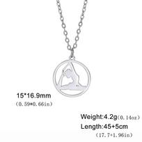 Dreamtimes Trendy Gymnastics Female Gym Sport Yoga Dance Pendant Chain Necklaces Women Girl Choker Party Gift Jewelry Wholesale