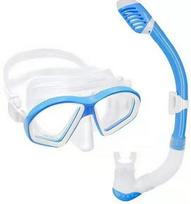Kids' Full Dry Snorkeling Set: Diving Mask and Snorkel One Size