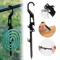 Foldable Camping Stakes Multifunctional Outdoor Tent Nails Stainless Steel Camping Tent Pegs for Outdoor Camping Canopy China Mainland