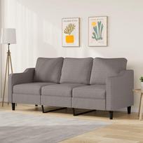 Vidaxl Sofa 3-Osobowa, Kolor Taupe, 180 Cm, Tapicerowana Tkaniną